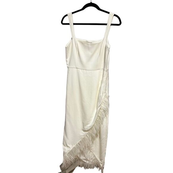REVOLVE SAYLOR CAYLIN Bridal Wedding Engagement Ostrich Feather Wrap DRESS - Picture 4 of 9